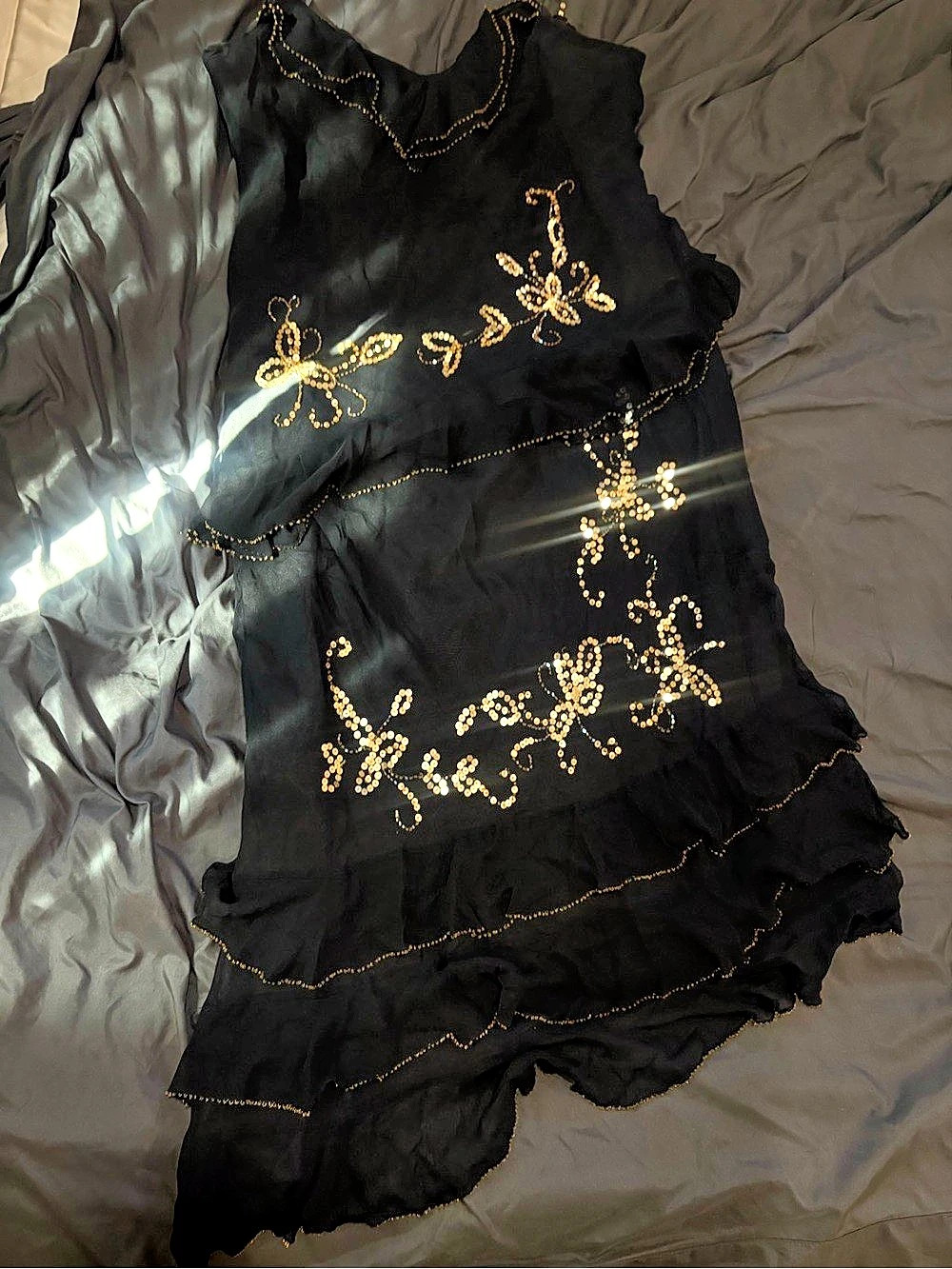Mix It Black & Gold Floral Camisole Size 16